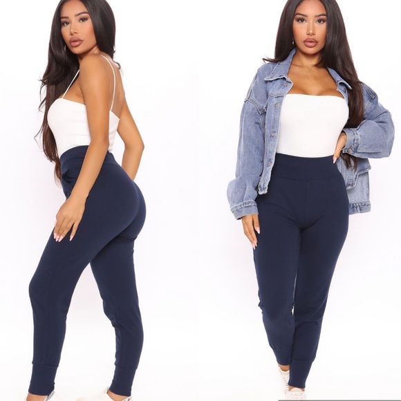 Pants - Navy Mid-Rise Joggers